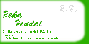 reka hendel business card